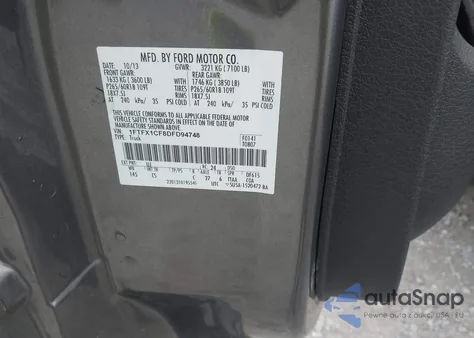 2013 Ford F-150 Stx from USA, damaged, VIN 1FTFX1CF8DFD94748